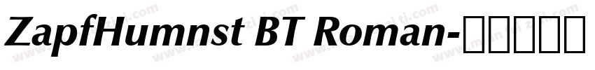 ZapfHumnst BT Roman字体转换